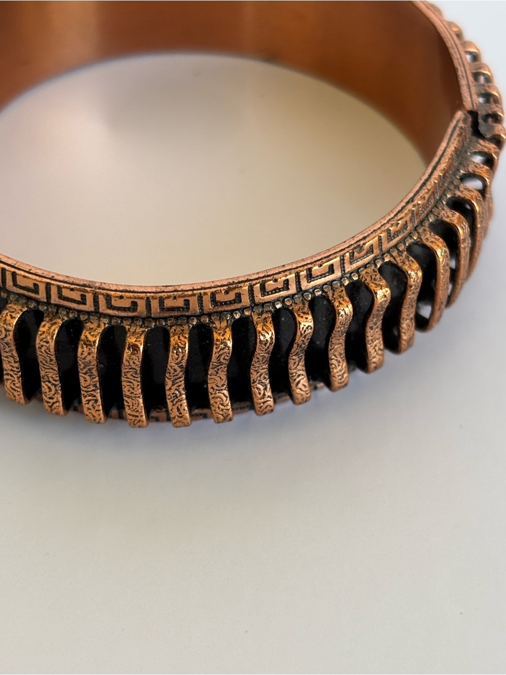 Vintage Renoir Copper Hinged Cuff Bracelet